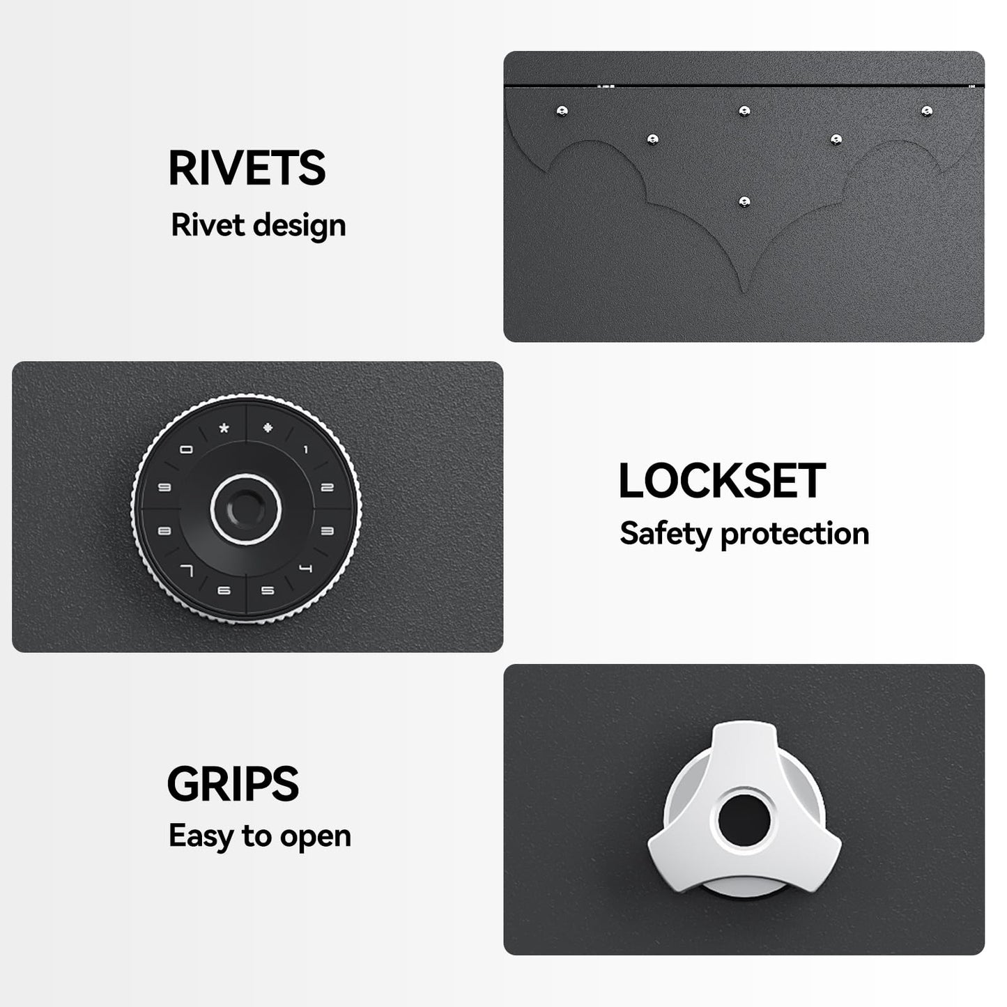 KAER 12-15 Rifle Gun Safe, Home Safes for Rifles and Pistols, Large Unassembled Rifle Safe with 3 Removable Gun Racks, Digital Gun Cabinet with 4 Pistol Pockets