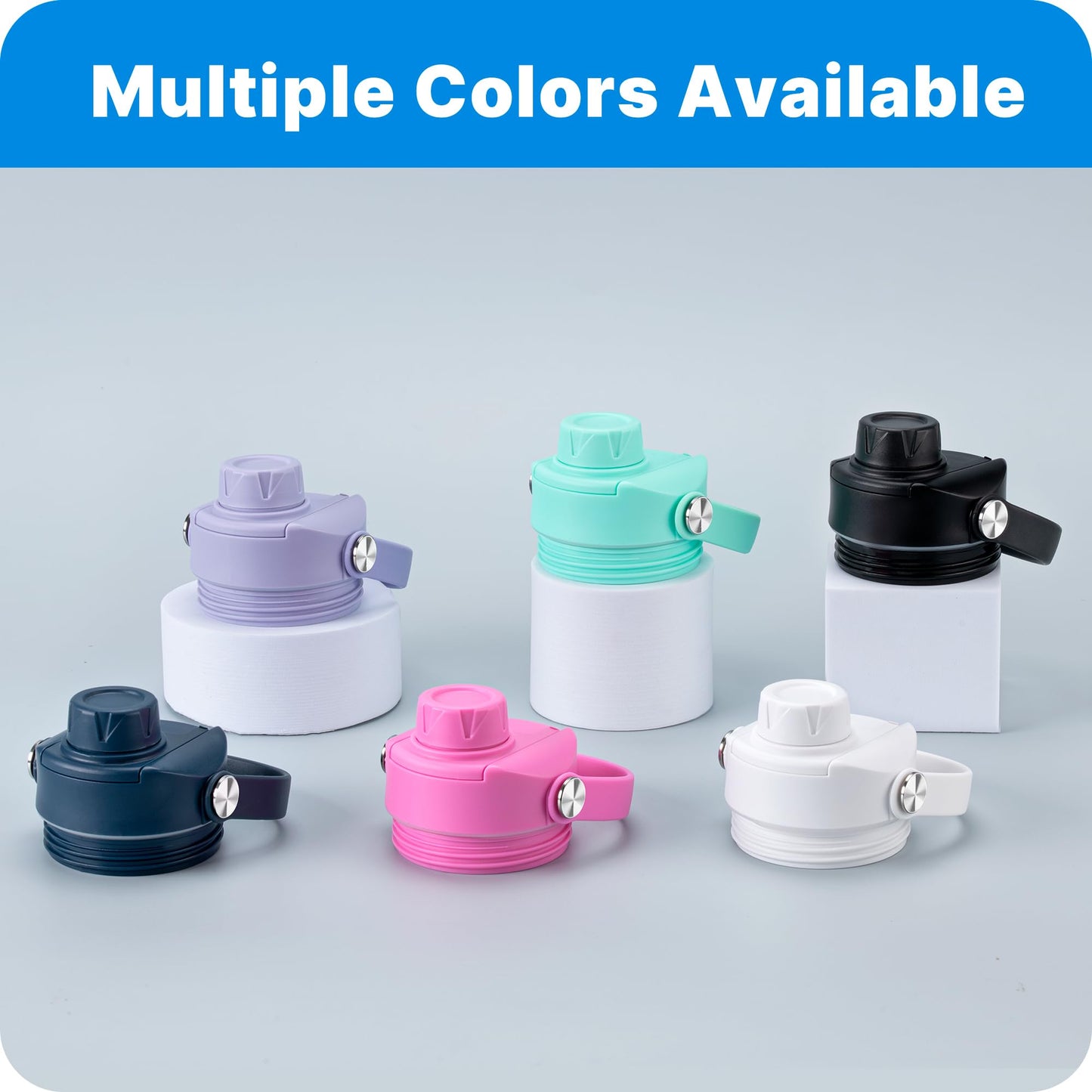 Bluwing Spout Lid for Yeti Rambler Water Bottle 18 26 36 64 oz, Replacement Lids with Handle for YETI Rambler Bottle, BPA Free Spout Cap