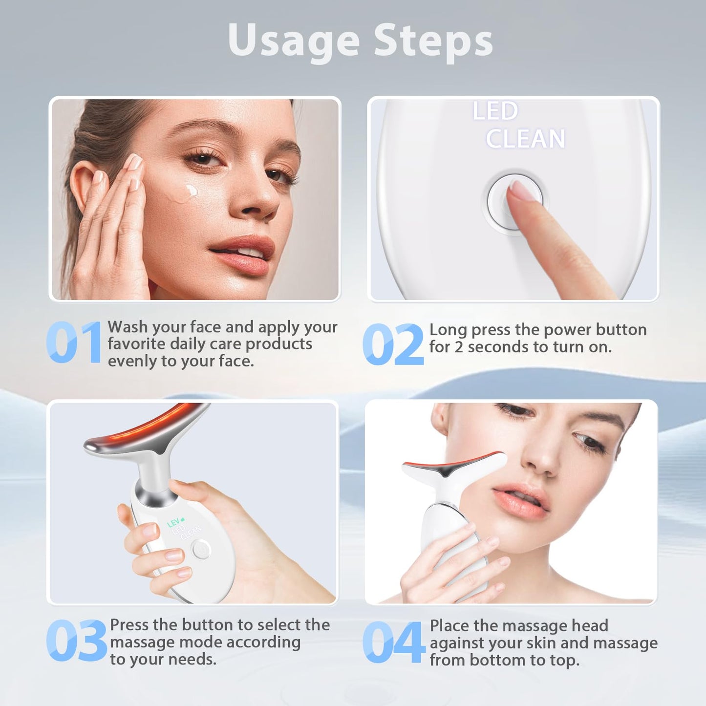 3 in 1 Face š²cuIpting Tool, 7 Color Mode, Facial Massager for Face and Neck, at-Home Facial Beauty Dešice for Skin Care, Face š²cuIpting Wand