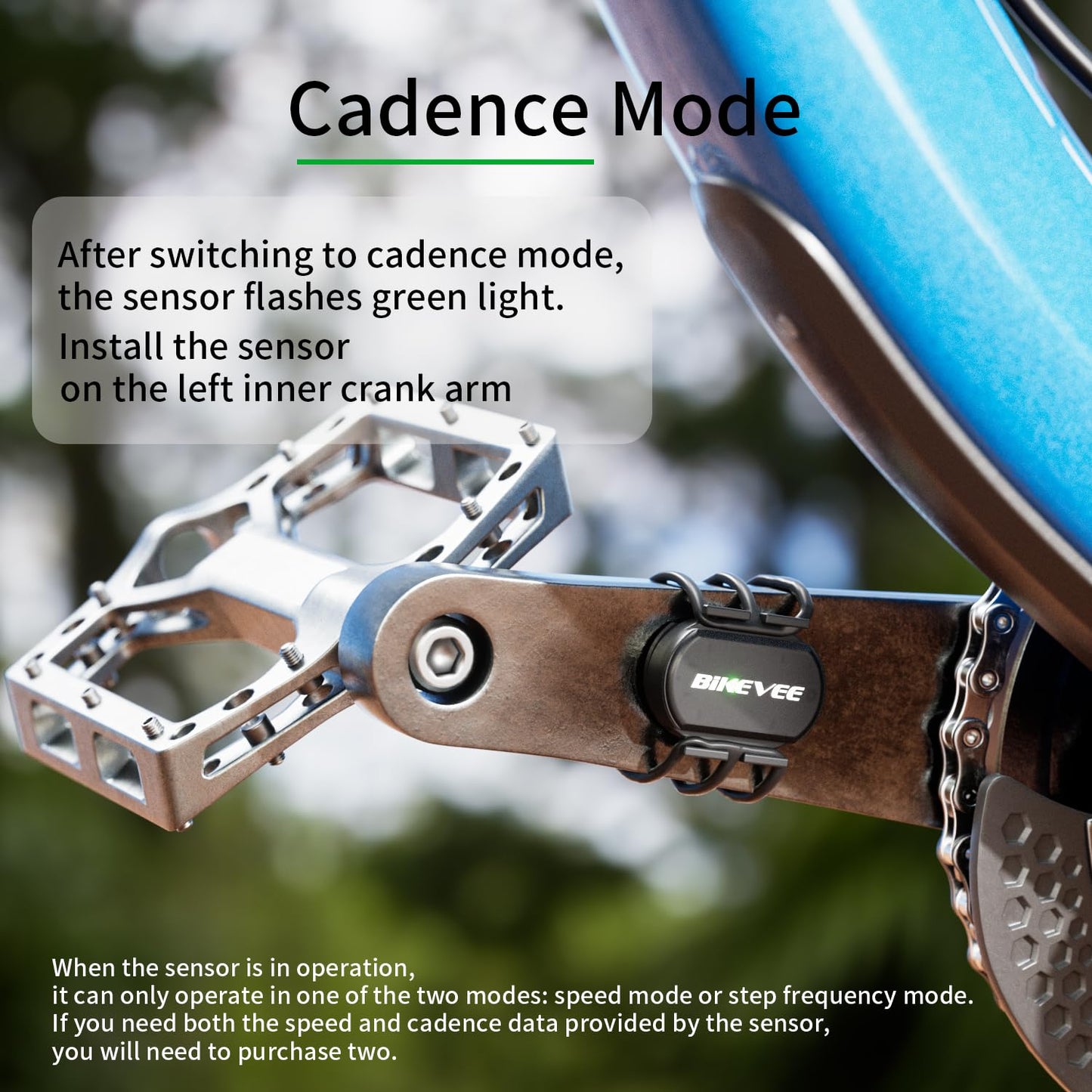 Bikevee Wireless Bike Computer GPS Bundle, Speedometer & Odometer, Cadence Sensor, Auto Backlight & Auto Stop, IPX7 Waterproof, 2.6" LCD Display (New Upgraded)