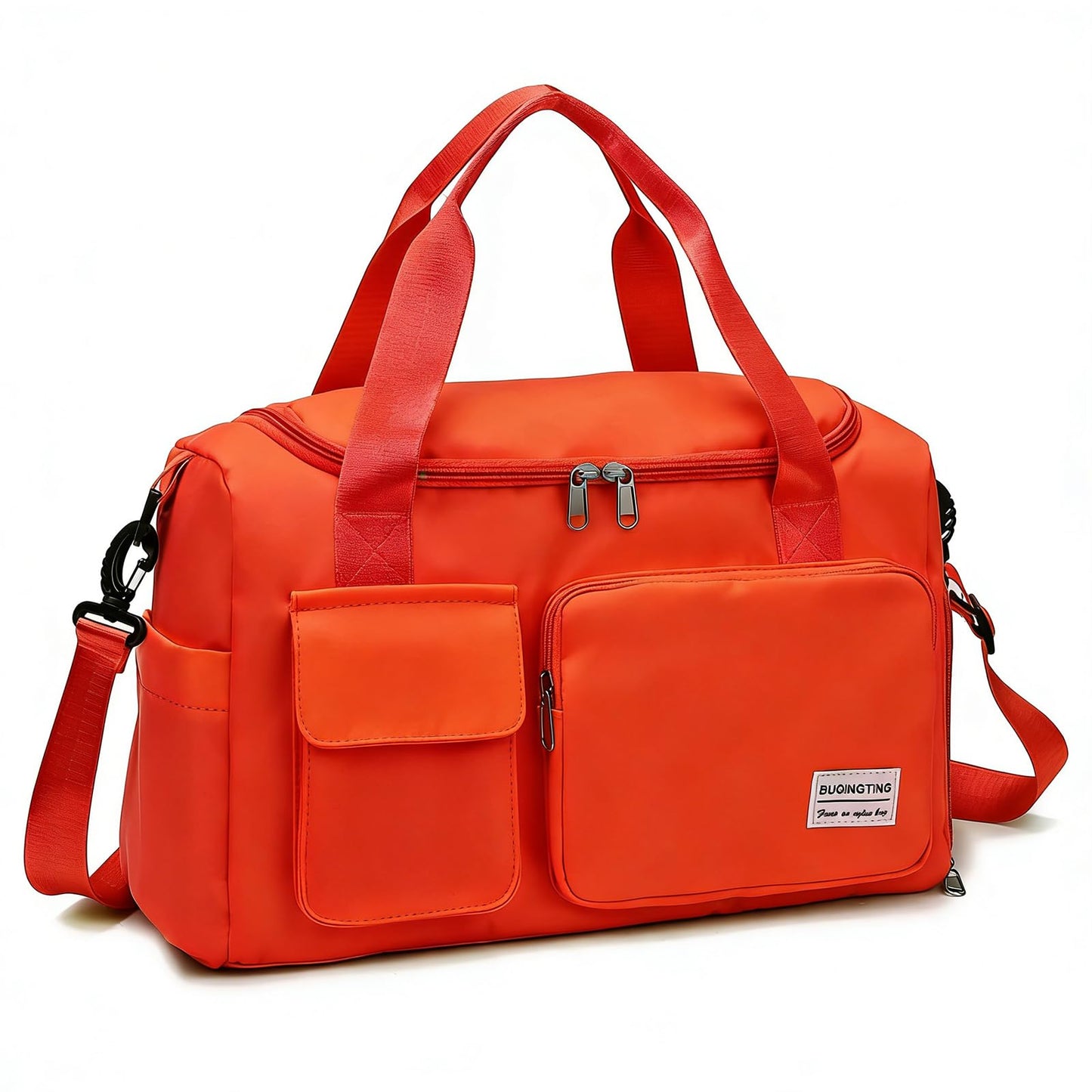 Small Gym Bag for Women, Travel Duffle Bag Carry On Weekender Bag with Shoe Compartment