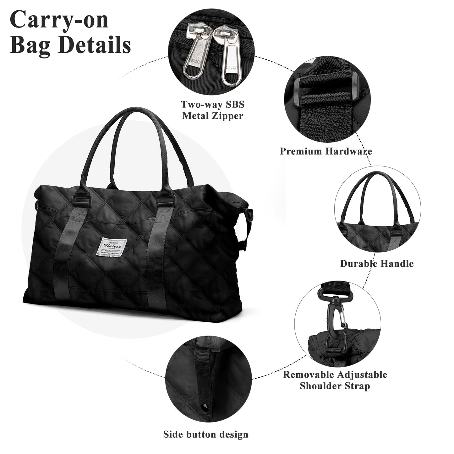Travel Duffel Bag,Overnight Weekender Bags for Women with Wet Pocket