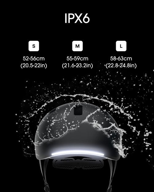 Lumos Nyxel Smart Bike Helmet, Customizable Front and Back LED Lights with Turn Signals, 360° Visibility App Controlled Comfortable & Lightweight Skateboard Urban Helmet for Adults, Men Women