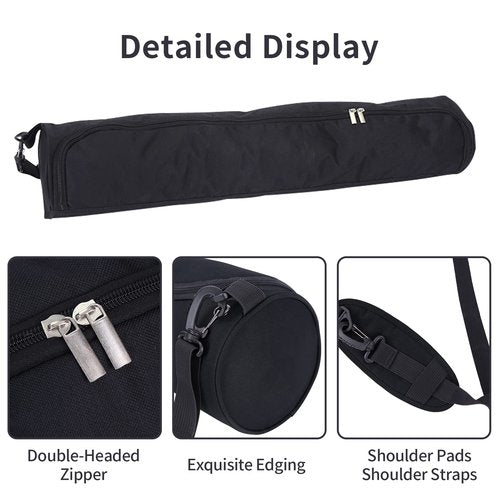 Ogetok Yoga Mat Bag, Full Zip Exercise Yoga Mat Carrier Bag with Adjustable Strap, Waterproof Yoga Mat Carry Bag Strap for Most Yoga Mats to Gym Class Beach Park Travel for Women & Men (Black)