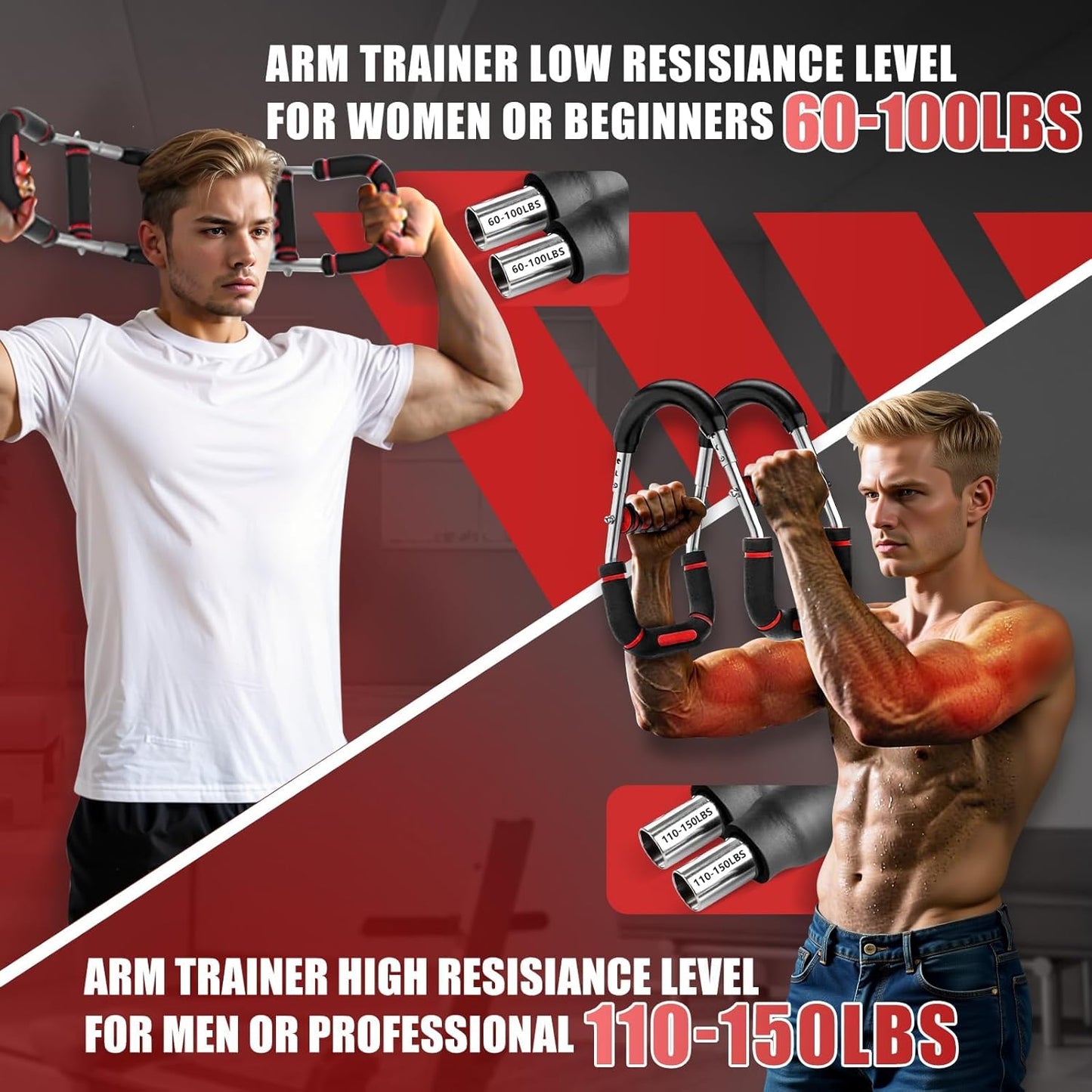2025 Pro Twister Arm Trainer, Adjustable Power Twister Bar, Chest Shoulder Arm Workout Equipment, Portable Detachable Upper Body Fitness Machine for Home & Gym