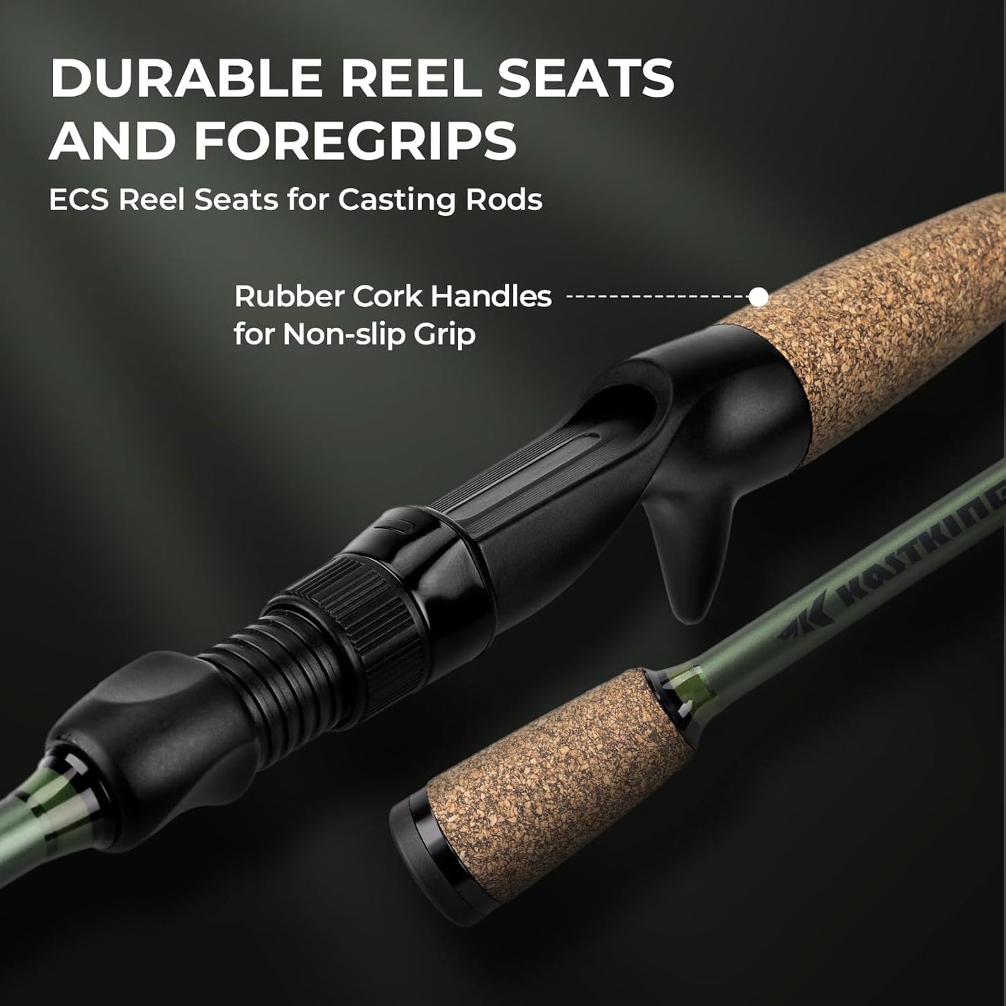 KastKing Spartacus II Twin-Tip Fishing Rod and Reel Combo, Spinning & Casting Combo, Fishing Poles and Reels Combo, KastFlex IM6 Graphite Blanks, 2-Piece Rods with Extra Tip