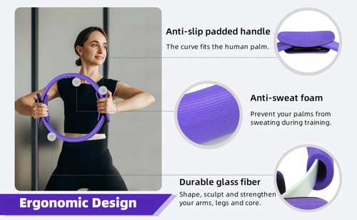 Pilates Essential Kit for Women,13pcs Pilates Equipment for Home Workouts,with Pilates Ring and Ball,5 Resistance Bands and Other Equipment,for Pilates Beginners,Enthusiasts and Professionals (Pink)