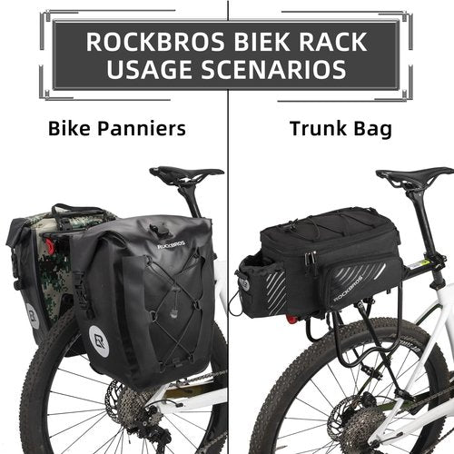 ROCKBROS Rear Bike Rack Quick Release Bike Cargo Rack Luggage Bike Rack Rear Mountain Bike Rack Loads165lbs Capacity