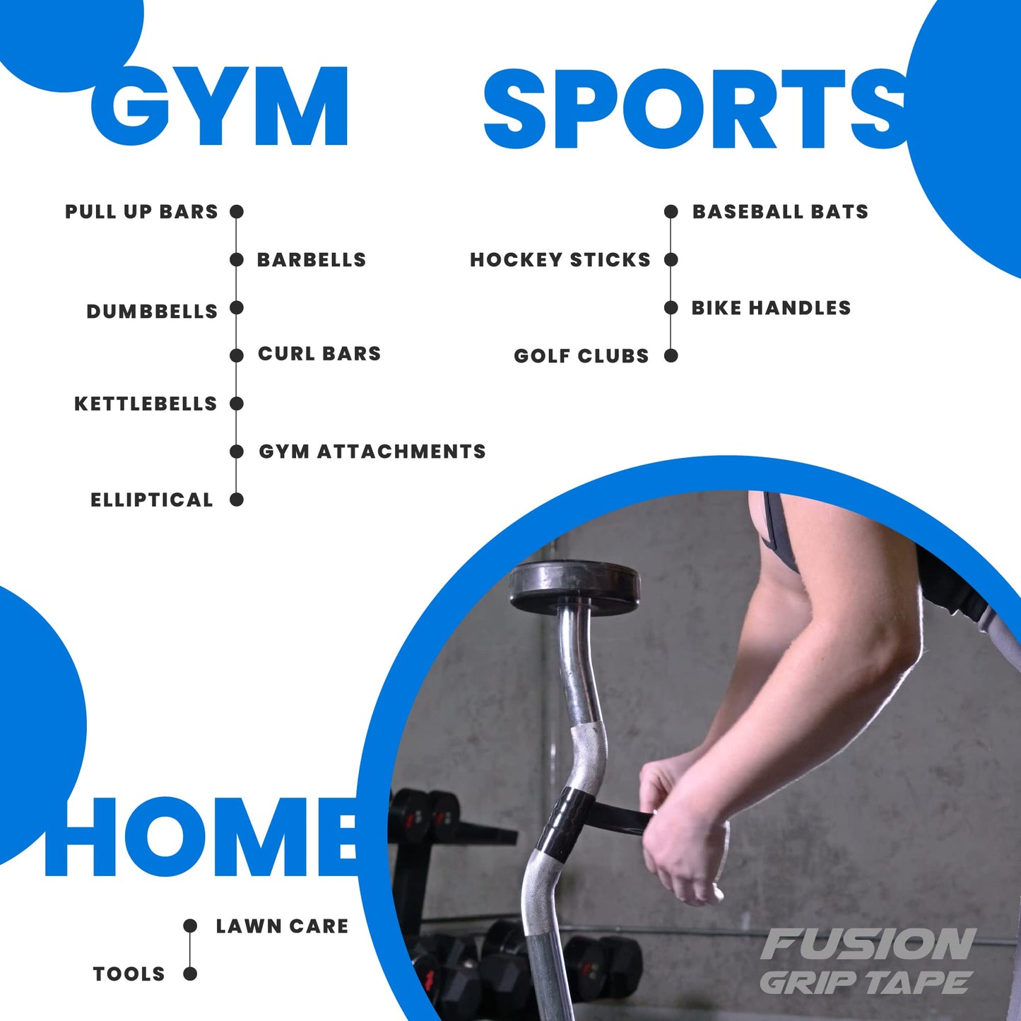 Core Prodigy Fusion Grip Tape - Silicone Rubber Wrap for Pull Up Bars, Barbells, Dumbbells, Sports and Gym Equipment, and Tools (10 Foot, White)