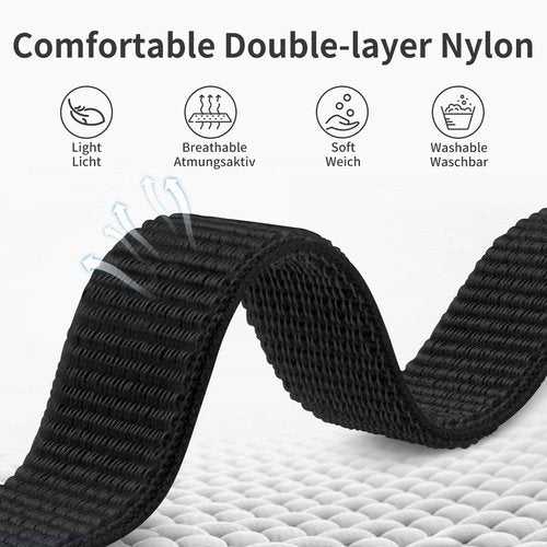 Chinber Nylon Sport Ankle/Arm Band Compatible with Fitbit Versa 4/3/Sense 2 Bands, Elastic Nylon Braided Arm Strap Replacement Wristband for Women Men