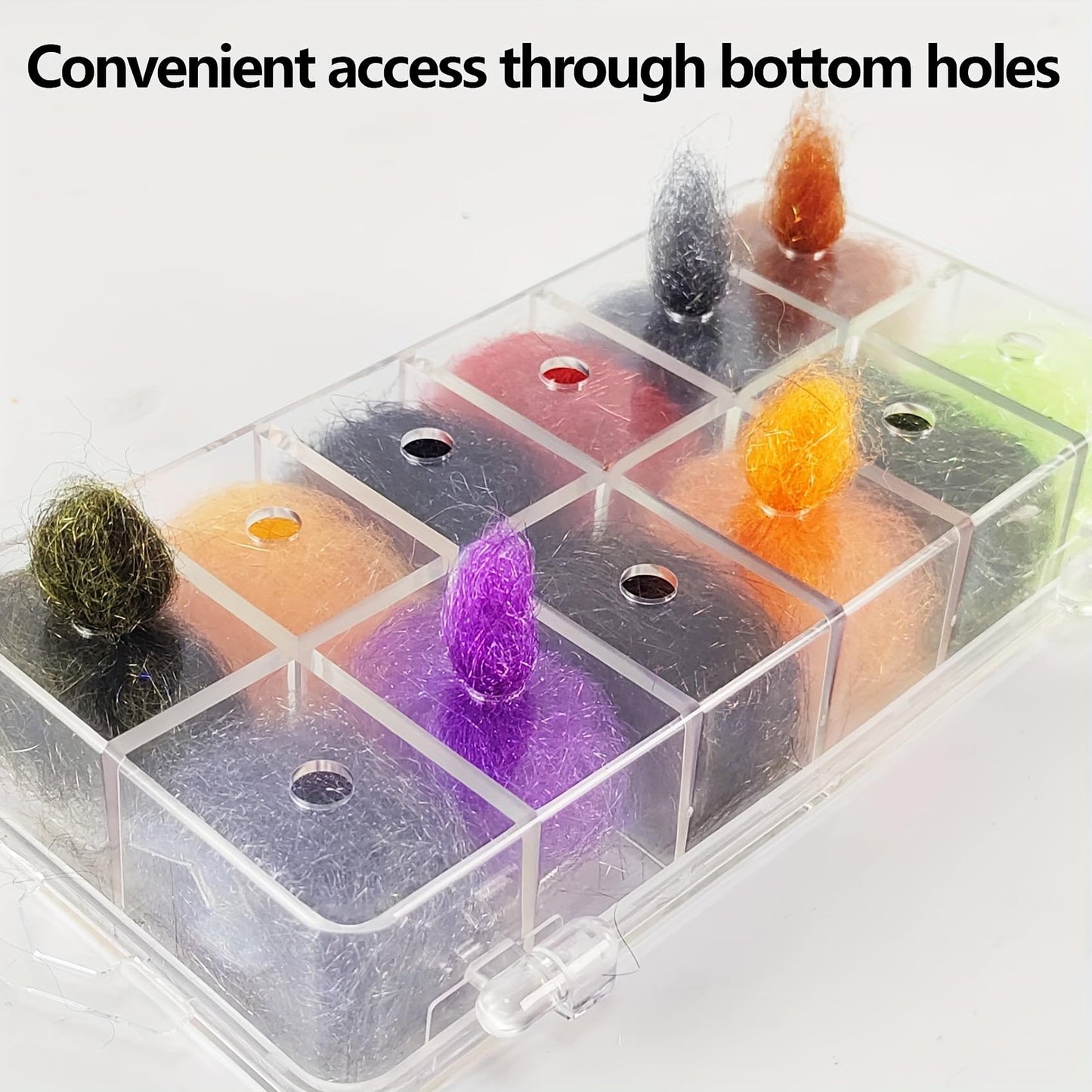 12Colors Fly Tying Dubbing Set Microfiber Material for Dry Flies & Midge Crafting Line Yarn Scud Sand Worm Flies New Fly Tying Material for Nymph (Antron)