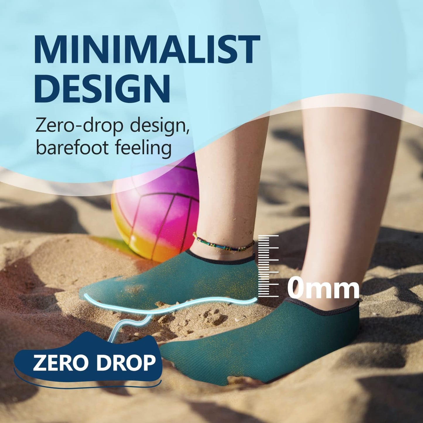 JACKSHIBO Water Shoes for Women Men Swim Shoes Water Socks for Cruise Essentials Swimming Aqua Beach Pool Yoga Surf