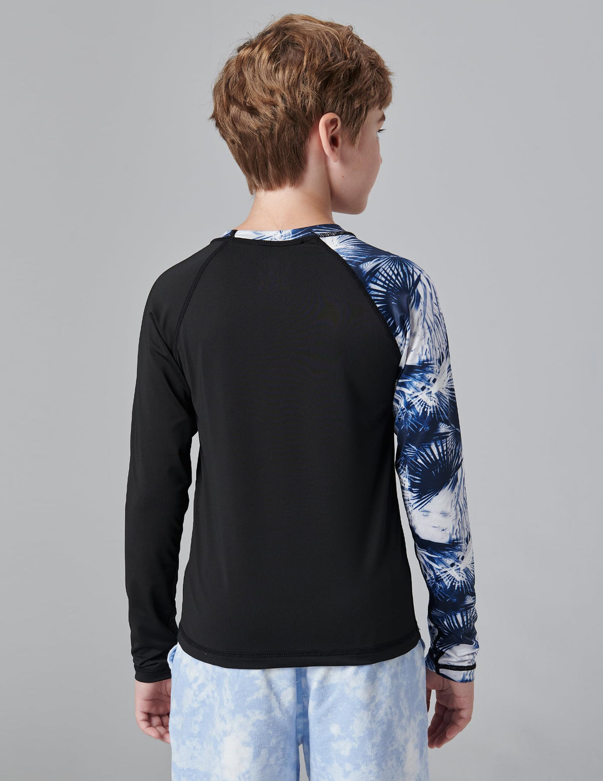 3 Pack Boys' UPF 50+ Rash Guard Long Sleeve Swim Shirts, Quick Dry UV Protection Swimwear for Kids (Set 2, X-Small)