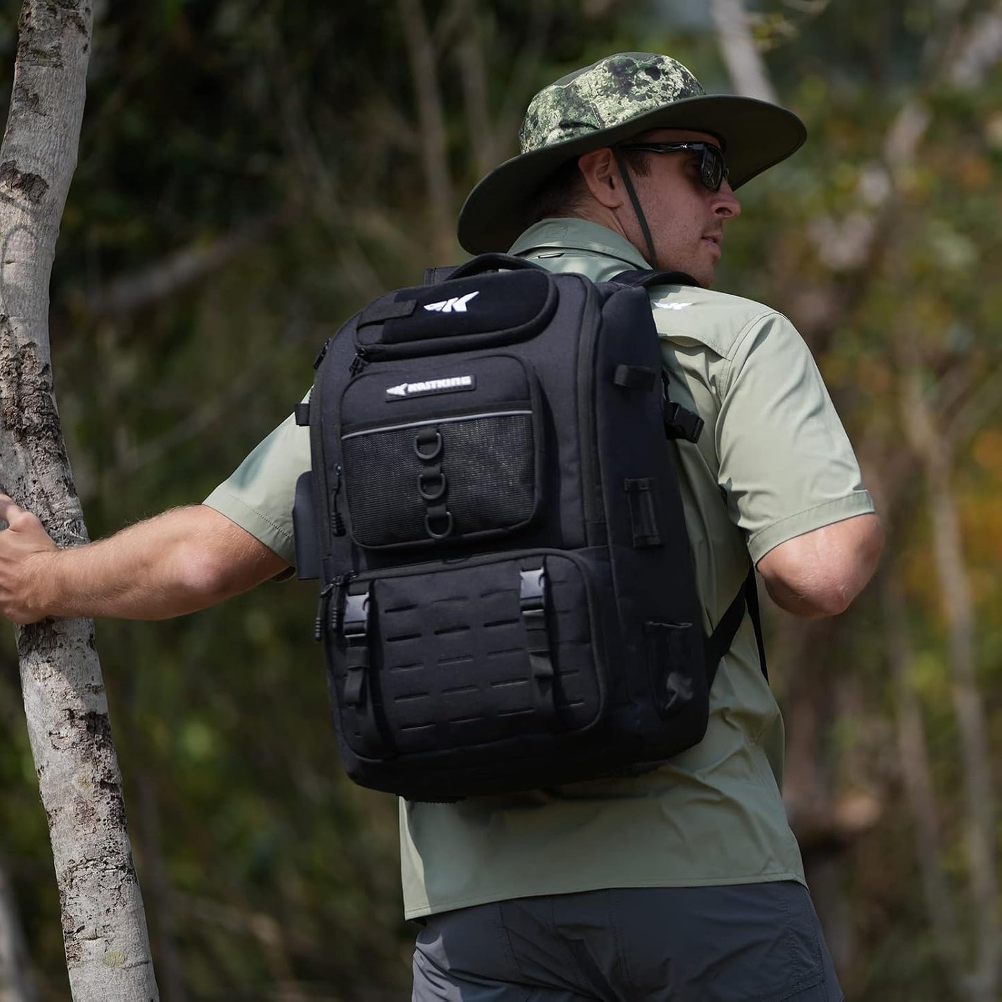 KastKing KarryAll Fishing Tackle Backpack with Rod Holder 4 Tackle Boxes,40/26L Tackle Bag Storage Fishing Gear and Equipment