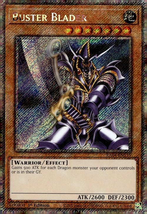 Buster Blader (Platinum Secret Rare) - RA04-EN115 - Platinum Secret Rare - 1st Edition