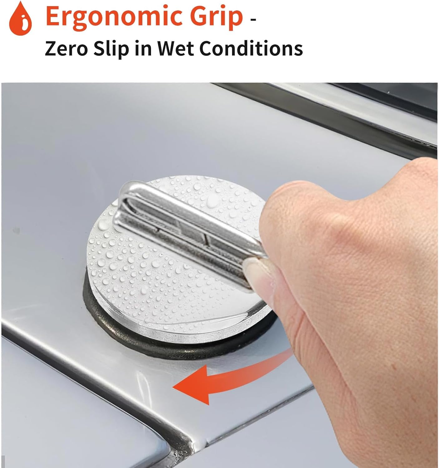 1PCS Marine Grade 316 Stainless Steel Deck Fill Key - Polished Boat Gas Cap Key Set, Corrosion-Resistant Replacement Tool for Sea Ray Yacht Accessories (Silver)