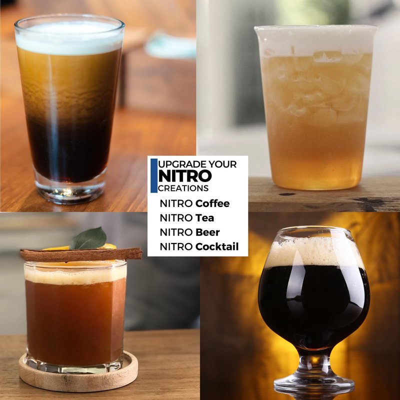 ICO 20-Pack 2g Nitrogen Cartridges (N2) | NOT FOR WHIPPED CREAM | For Nitro Cold Brew Coffee Maker & Beer Infusion - Pure Food-Grade Nitrogen Chargers, Non-Threaded - Recyclable Steel