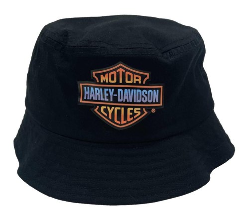 Harley-Davidson Little Boys' Bar & Shield Logo Toddler Twill Bucket Hat, Black