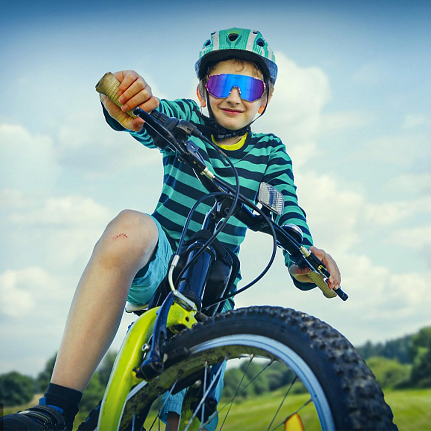 X-TIGER Polarized Youth Baseball Sunglasses UV400 Kids Sunglasses Boys Girls 8-12 Youth for Softball Cycling Sports Glasses