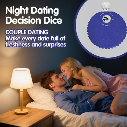 WHNICUST Date Night Decision Dice, Dating Ideas Mechanical Dice Set, 6 Options, Easy to Carry and Use, Valentine's Day (Red)
