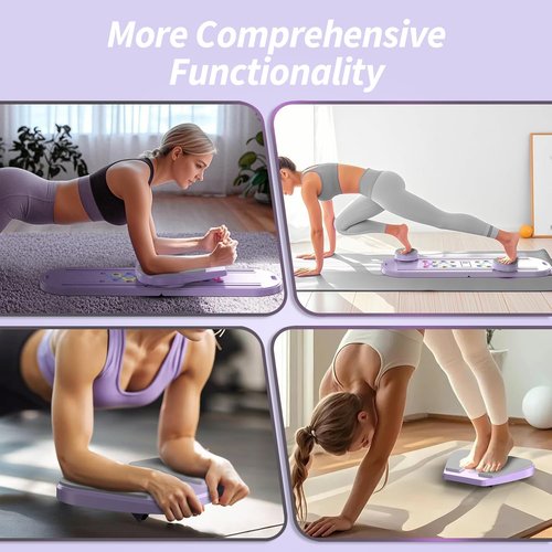 Pilates Reformer Set, Pilates Board, 15-in-1 Multifunctional Abdominal Board Ab Core Trainer Home Workout Equipment for Full-Body Exercise