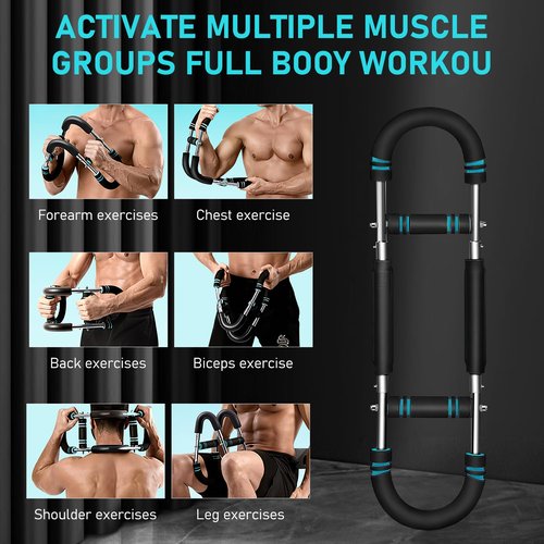 Twister Arm Trainer, 66-110lbs Adjustable Chest Expander, Forearm Enhanced Exercise, Shoulder Muscle Training Fitness Equipment, U-Shaped Power Twister Chest Workout Equipment