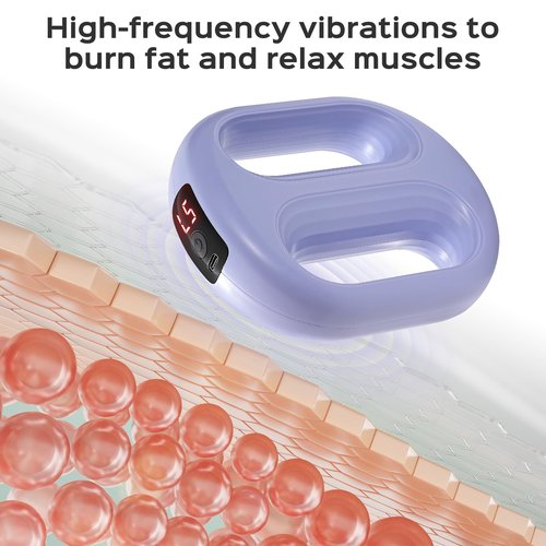 Small Lightweight Vibration Plate Portable,Handheld Lymphatic Drainage Massager,Exercise Shaker Machine for Weight Loss,Cordless and Mini,8-Level Adjustable, Purple