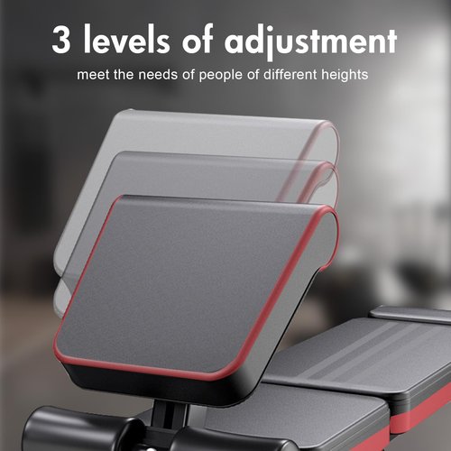 BAOKALER Adjustable Weight Bench, Workout Bench with Extended Headrest, Foldable Weight Bench for Home Gym, Incline Bench for Full Body Workout, Load 770LBS, 7-Level Adjustable