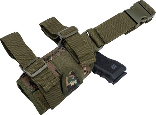 Evike Airsoft - Matrix Tornado Universal Tactical Thigh/Drop Leg Holster (Color: Digital Woodland/Right)