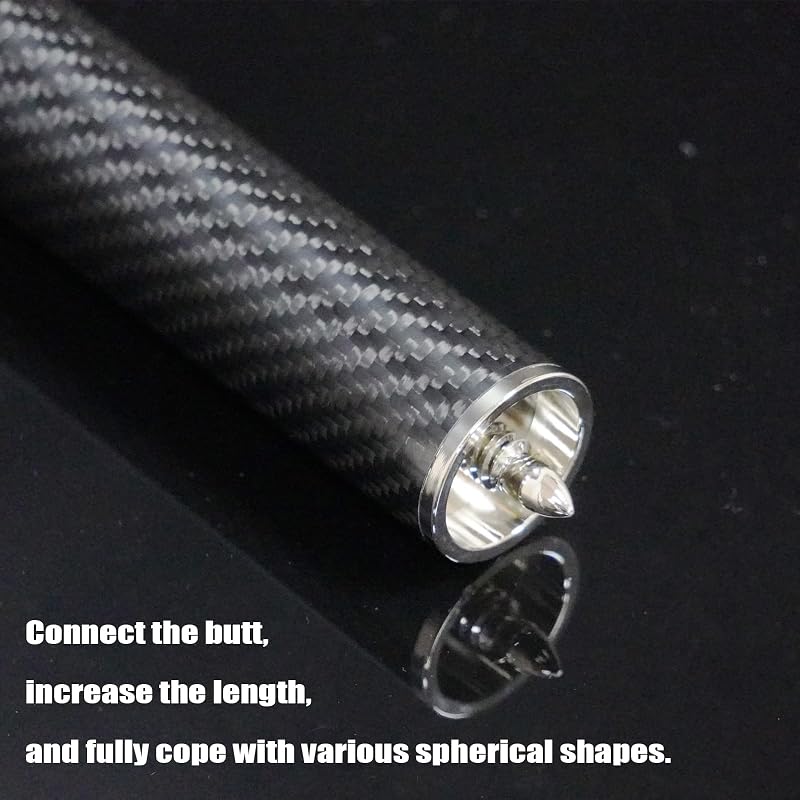 CUEELF 8-Inch Pool Cue Extension – Carbon Fiber Billiard Stick Extension (Variation: 8inch-extension)