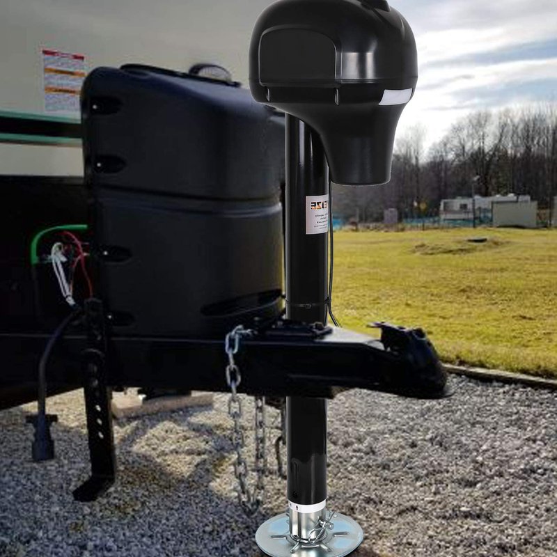 Weize Power Tongue Jack, 3500 Lb. Heavy Duty Electric Trailer Jack with Drop Leg, 23-5/8" Lift, 12V DC