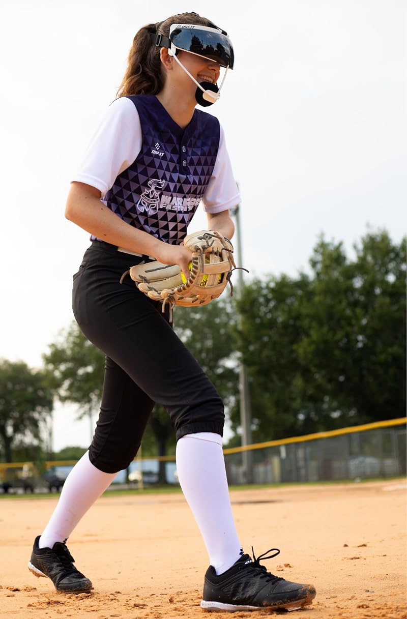 RIP-IT Softball Visor Shield for Fielder’s Masks - Lightweight Smoke Grey