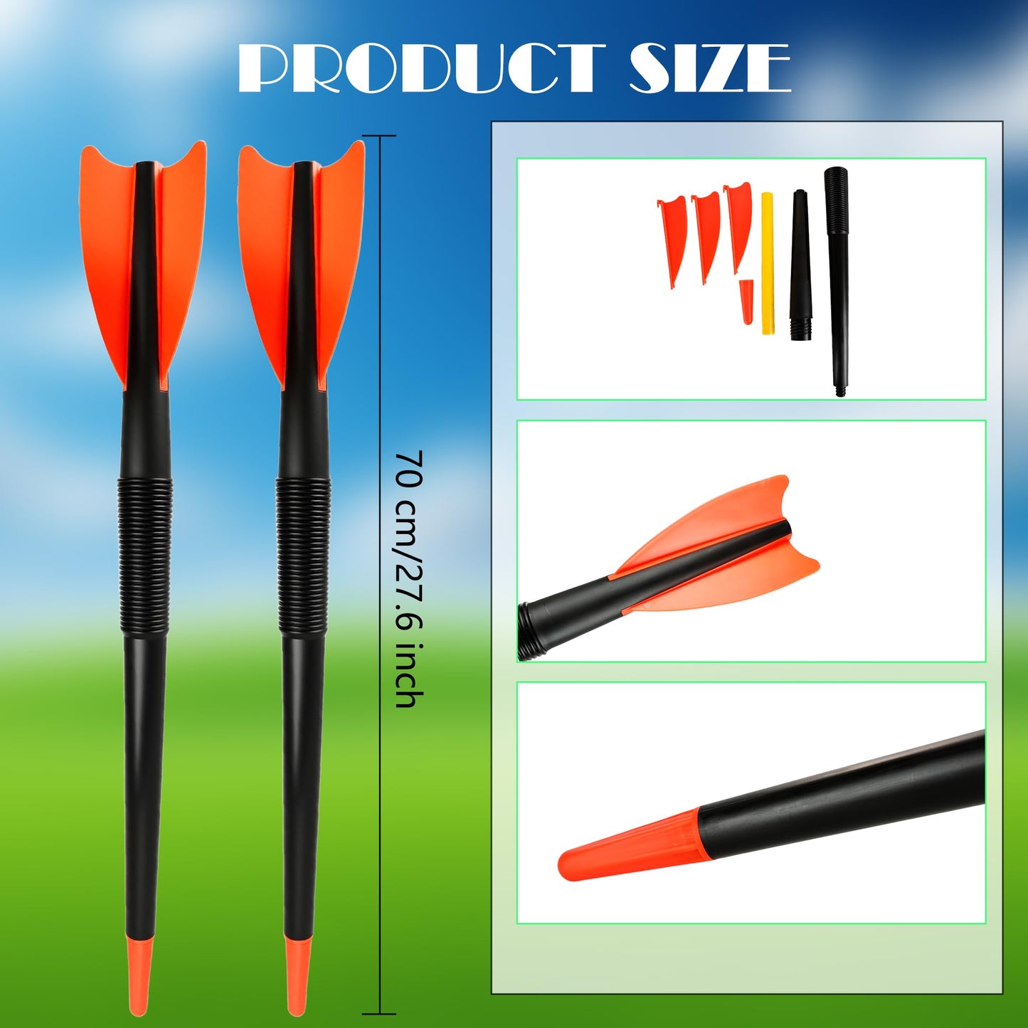 3 Pcs 300 Gram Plastic Training Javelin Throwing Equipment Field Javelins for Kids Adults Indoors or Outdoors Practice Throwing Skills
