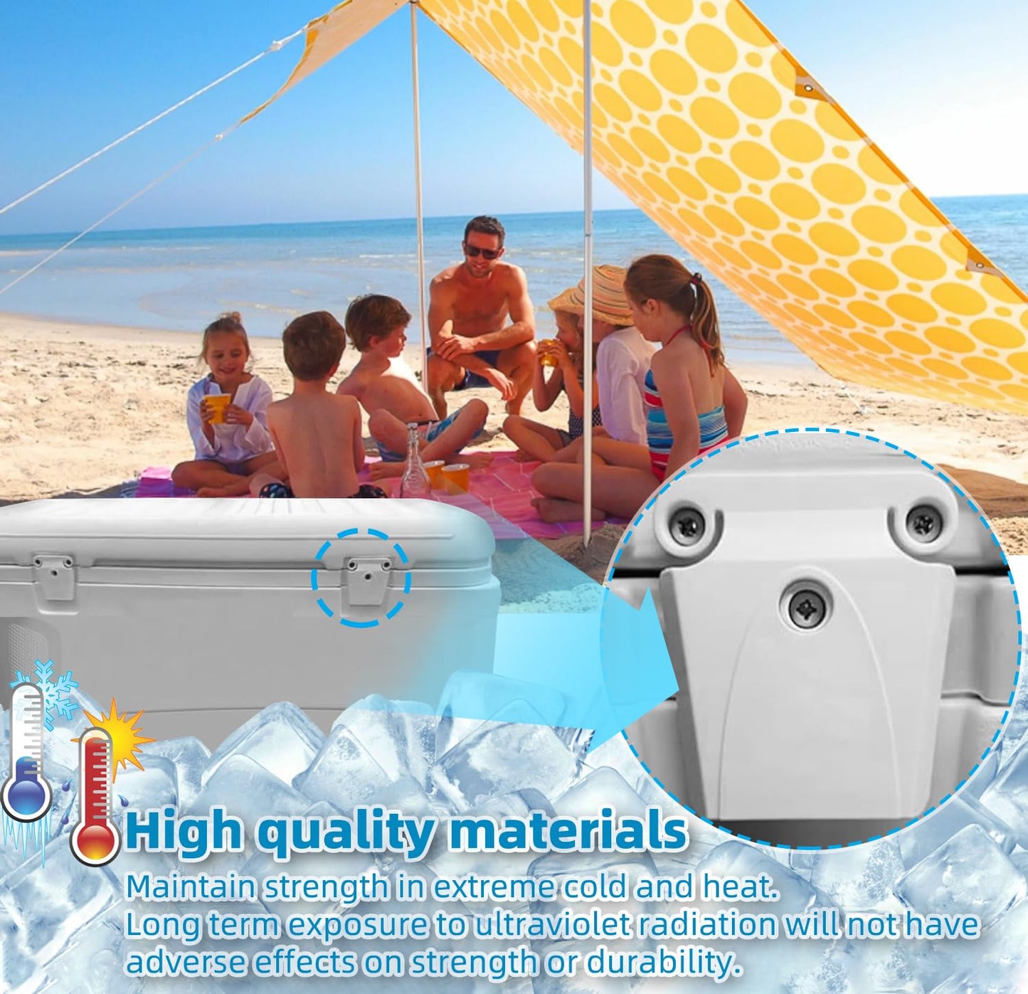 kelingsi Cooler Hinge and Latch Replacement Kit for Igloo,Repair and Replace Cooler Components,4 Hinges and 2 latches