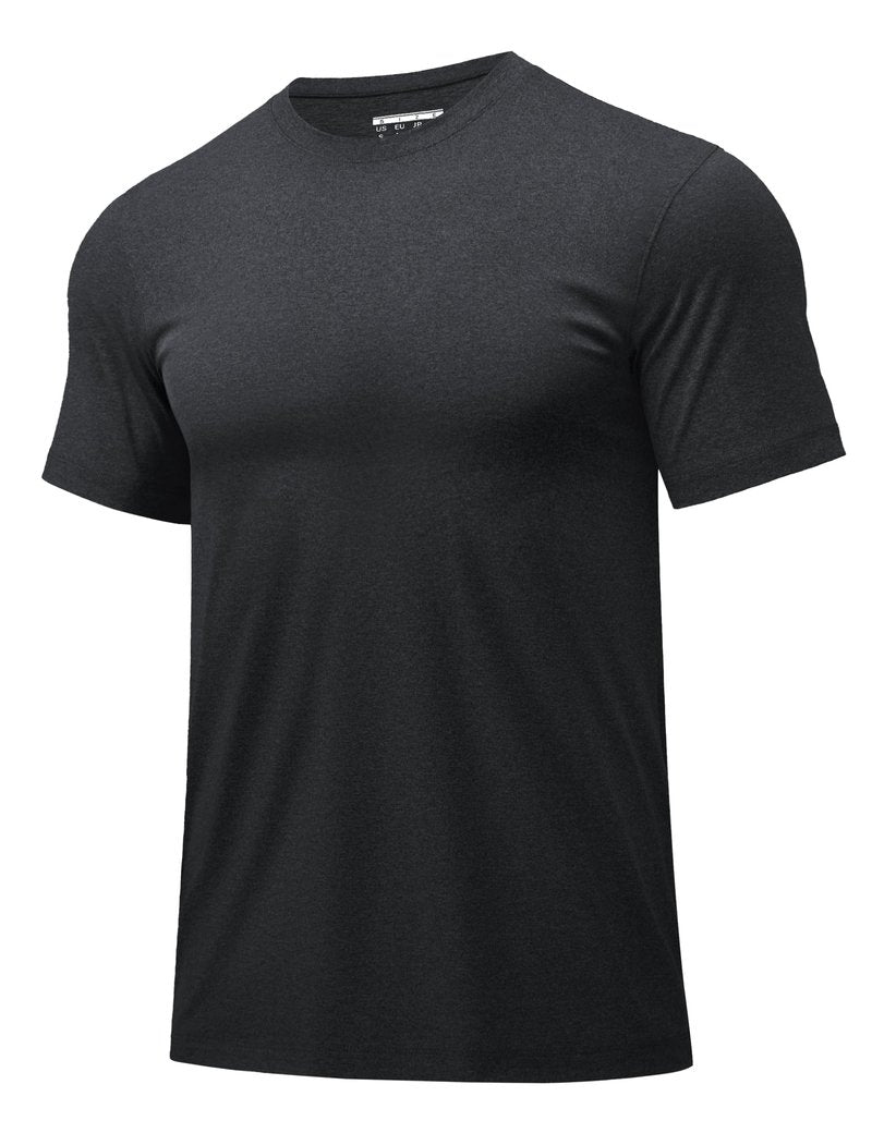MAGCOSMEN Dry Fit Tshirts Shirts for Men Athletic Workout Tees Short Sleeve Moisture Wicking Cool Gym Running Hiking Tshirts Black, XL
