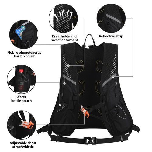 B BAIYULE Hydration Pack Backpack, 2L Water Bladder,Camel Hydrtaion Vest for Hiking Cycling Running Biking,Hydro Water Daypack for Women & Men (Backpack with 2L Bladder)