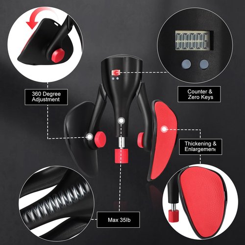 Brogtrol Mens Kegel Exerciser, Pelvic Floor Muscle, Kegel Exercise Device with Resistance Band & Display Counter, Inner Thigh Exerciser for Women Kegel Workout Leg/Hip/Butt Trainer