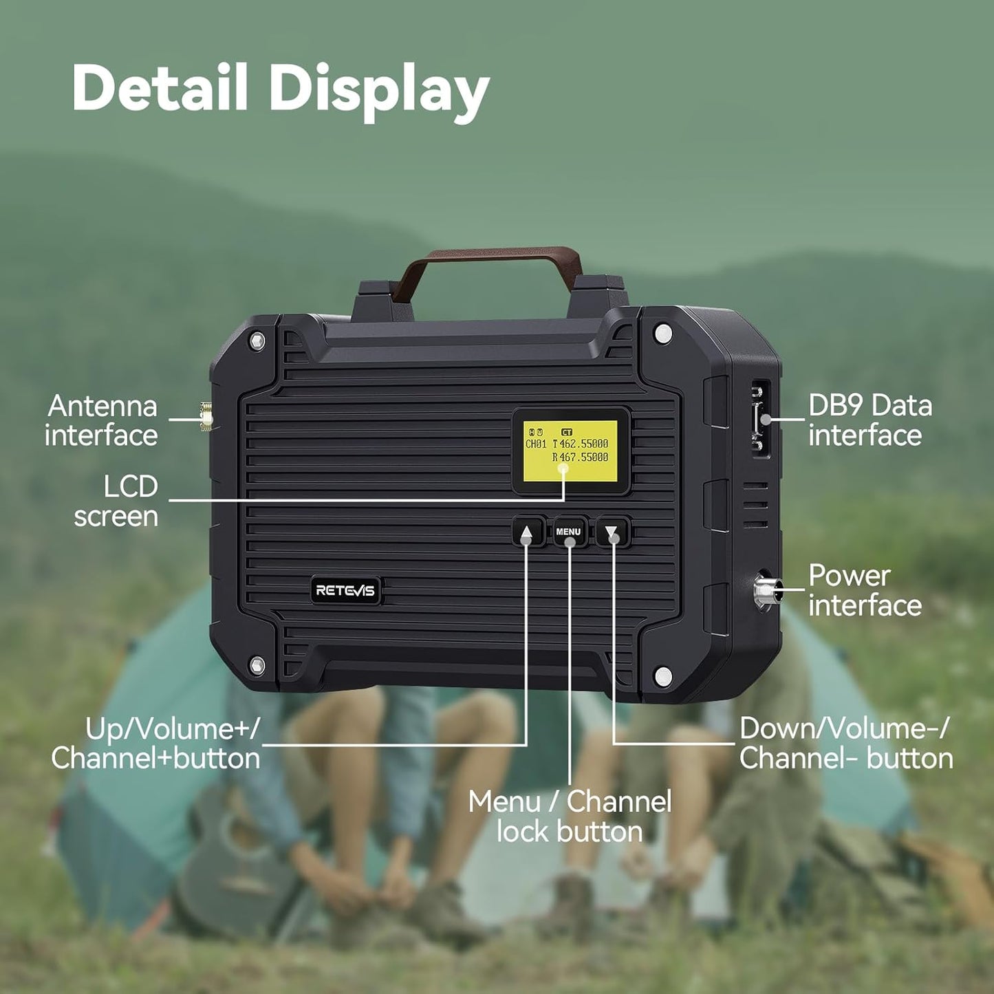 (3rd Gen RT97) Retevis RT97L Up to 25W GMRS High-Power Repeater, IP66 Waterproof, Long Range Base Station Compatible with Raspberry Pi for Farms, Remote Areas & Home Use (1 Pack)