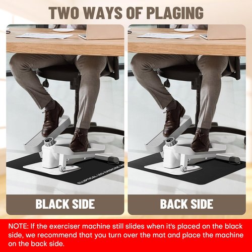 Under Desk Elliptical Mat - Non-Slip Exercise Equipment for Peloton Bike, Small Exercise Mat for Desk Workout Equipment
