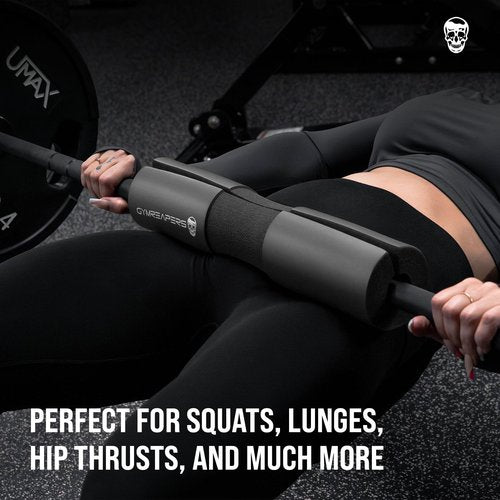 Gymreapers Barbell Squat Pad - Protective Bridge Pad For Hip Thrust, Squats, Lunges - Hip Support, Neck Protection For Bar (Black)