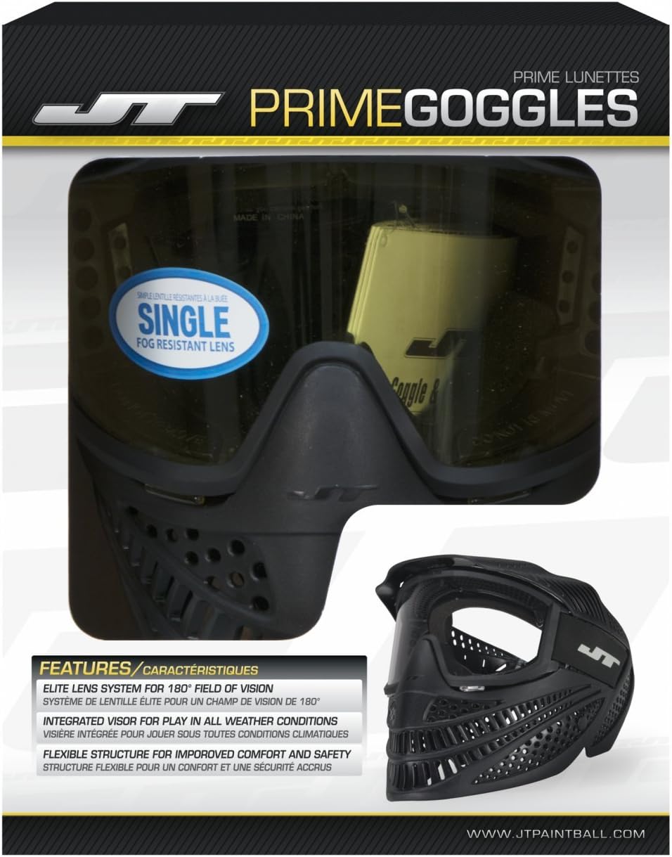 JT 23262 Elite Prime Single Goggles, Black, One Size