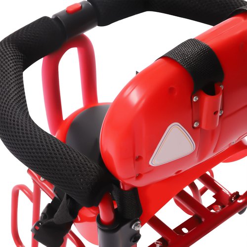 Rear Child Bicycle Seat, Equipped w/ Wider Seat & Backrest, Guardrail Armrest & Footrest, Detachable Design, Easy to Install, Enjoying Parent-Child Time, for Adult Bicycles w/ Seat Cushions (Red)