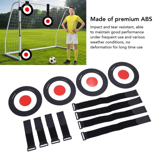 JAOCDOEN 4PCS Soccer Goal Target Discs Soccer Goal Target Soccer Targets Discs Set ABS Soccer Goal Target Training Equipment with Straps for Sports Training
