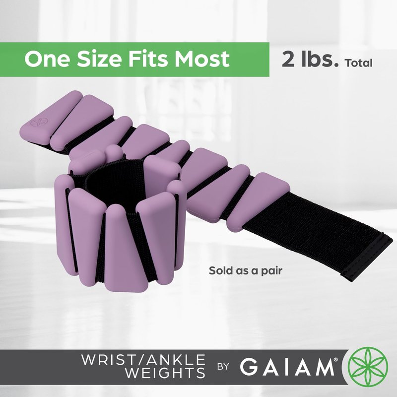 Gaiam Wearable Bracelet to Strengthen, Tone & Sculpt, Adjustable Ankle Weights for Women & Men for Yoga