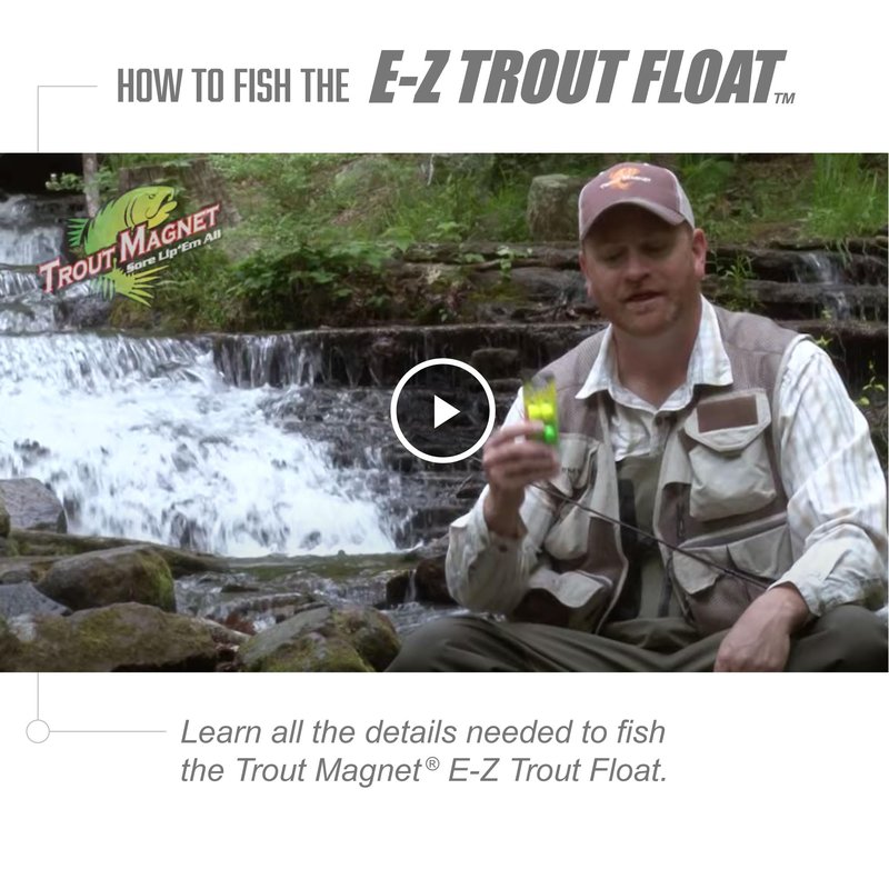 Trout Magnet E-Z Trout Float Fishing Bobbers, Easy Depth Adjustment, Ideal To Drift Small Lures Or Bait 4-Pack yellow