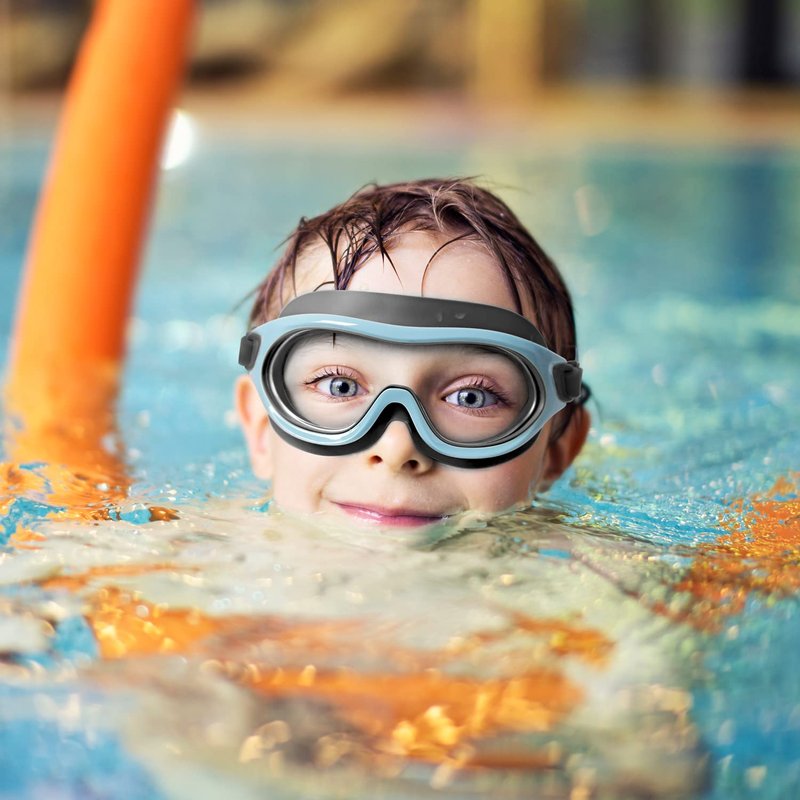 COPOZZ Kids Swim Goggles for 6-14, Wide View Swimming Goggles No Leak Anti Fog UV Protection Youth Swim Goggles