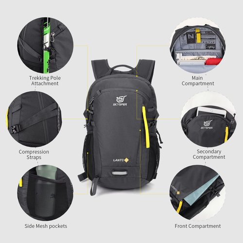 SKYSPER Small Hiking Backpack, 20L Lightweight Travel Backpacks Hiking Daypack for Women Men