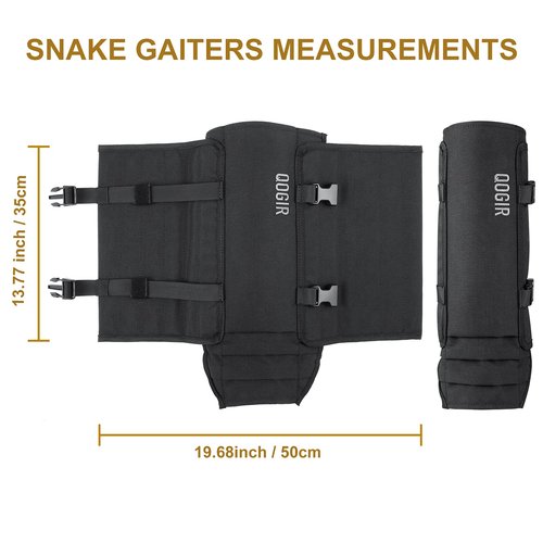 NatureBlend Leg Gaiters Hunting Gaiters, Adjustable Snow Boot Gaiters, Waterproof Snake Gaiters for Hiking Walking Skiing (Black)