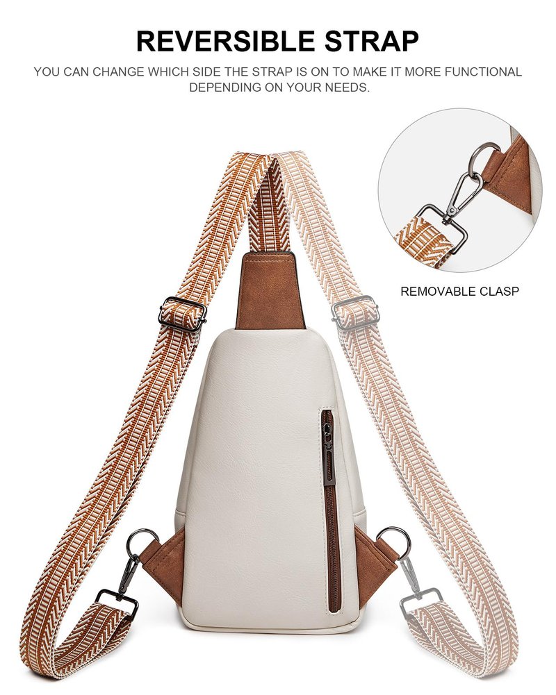 TFKGS Sling Bag Crossbody Bags for Women Fanny Packs Cross Body Bag for Woman Large Sling Backpack Purses Handbags Travel Beige Brown