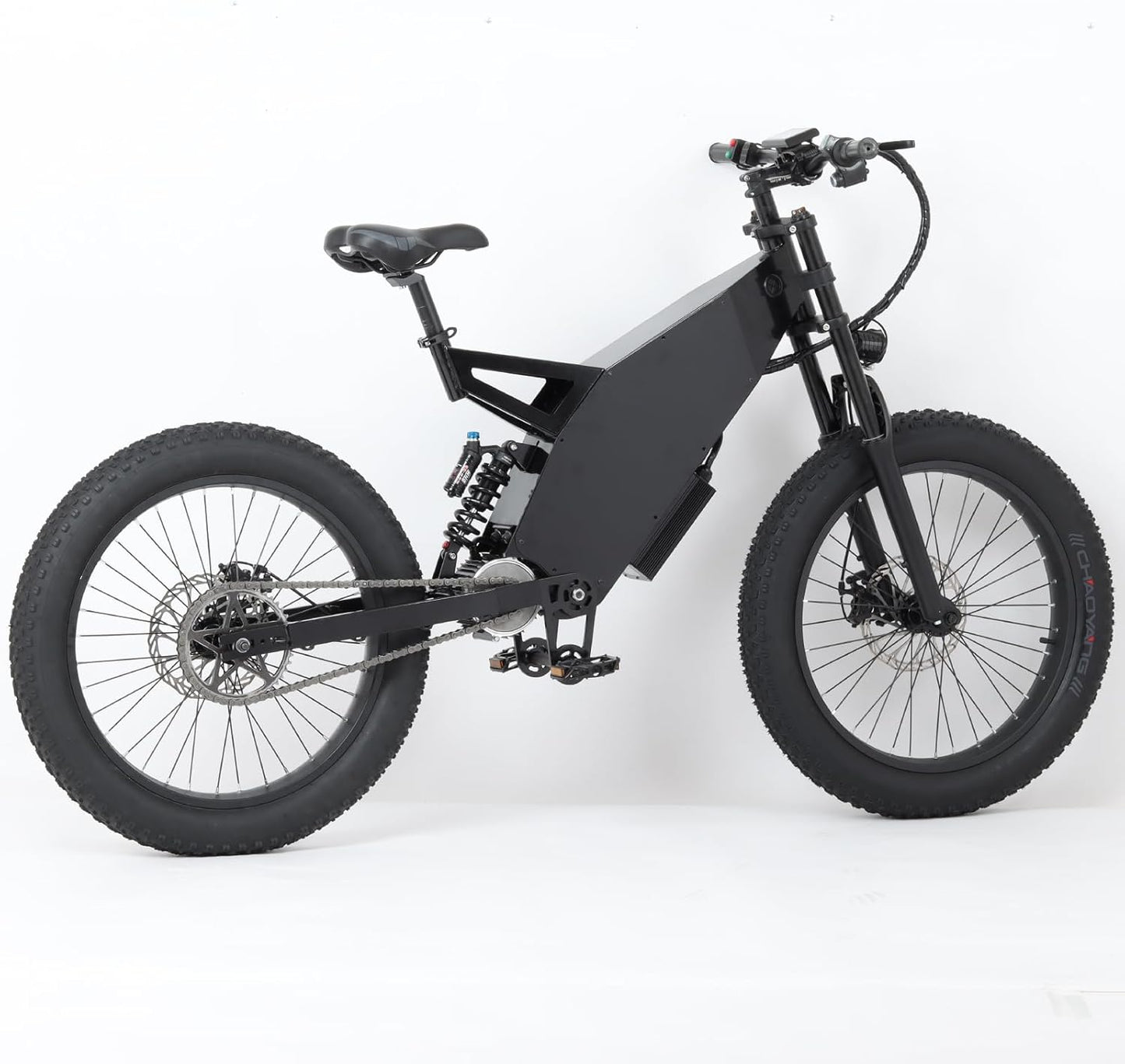 KEYU F4 Middle Motor Drive Carbon Mountain Fat 26 Dirt Full Suspension Enduro Stealth Bomber Electric Bicycle Bike Ebike Frame kit